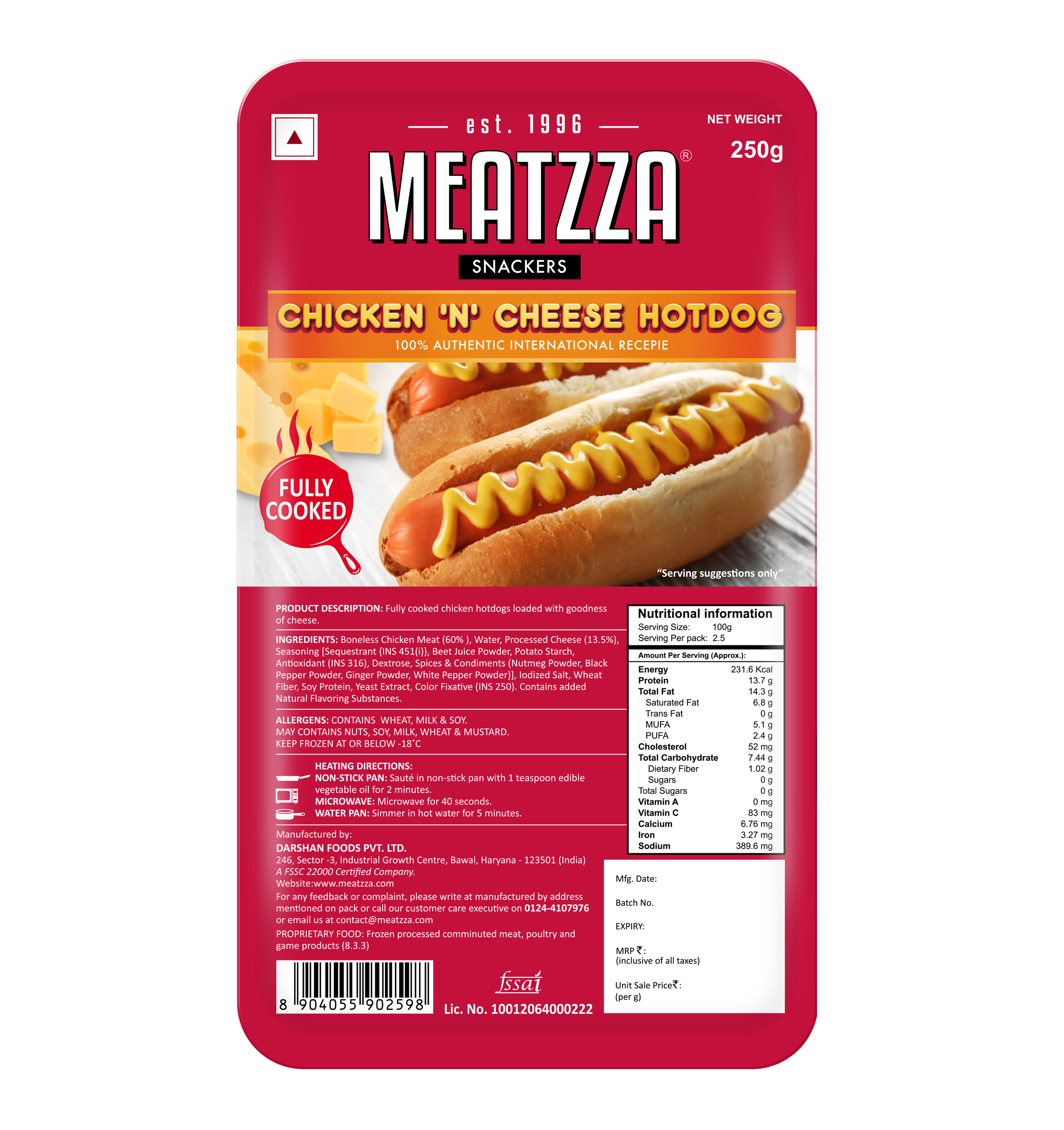 Chicken 'N' Cheese Hotdog